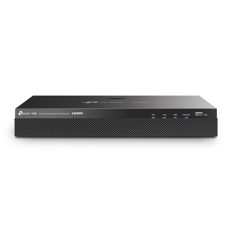 NVR TP-LINK VIGI VIGI NVR2016H-16P POE 16 CANALES HDMI 4K 90 W POE BUDGET H.265 ONVIF GRABACION CONTINUAN 24 / 7 AUDIO BIDIRECCIONAL SUPERVISION REMOTA